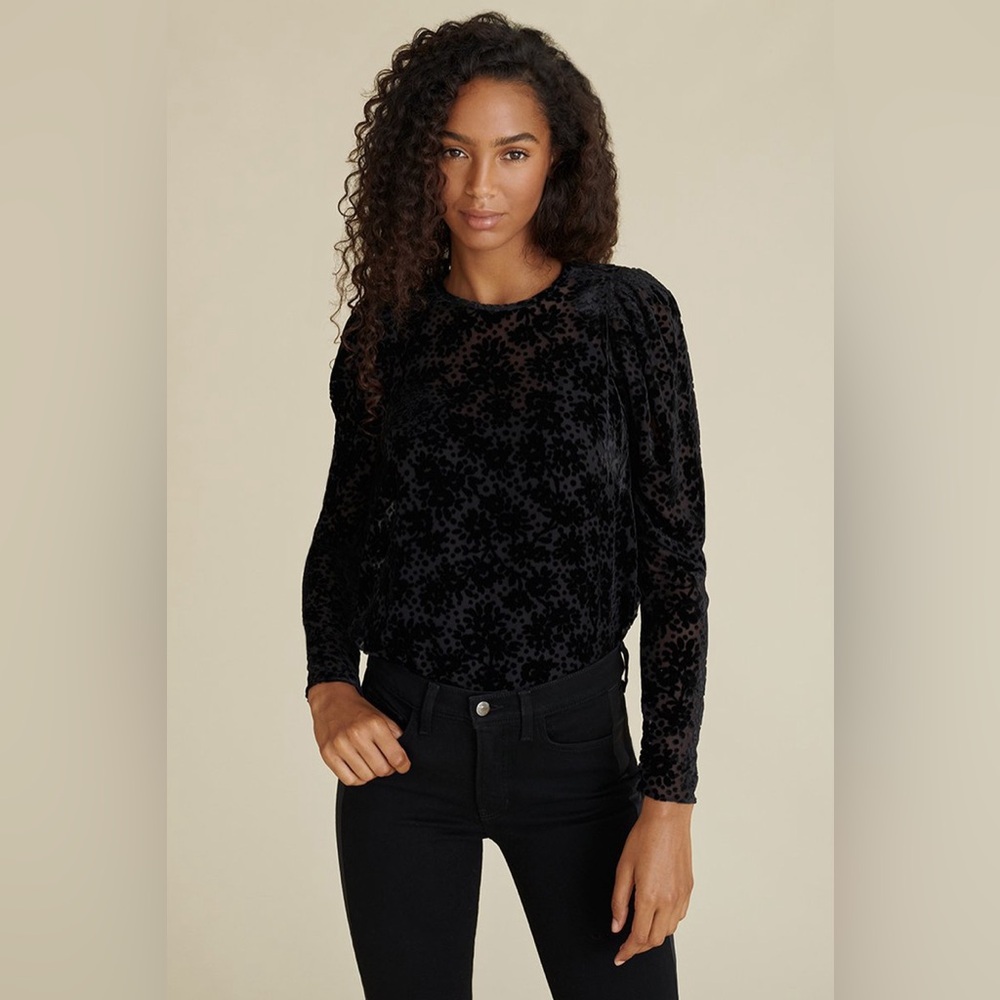 NWT $450 Veronica Beard Reverie Velvet Burnout Blouse